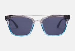 Revelry Sunglasses, Premium  Ocean Blue Acetate and Stainless Steel Metal Core